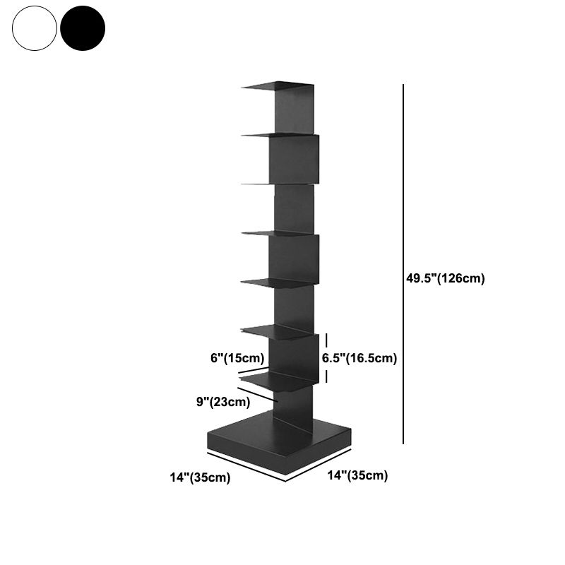 Closed Back Book Shelf Contemporary Metal Bookshelf Shelves Included Vertical