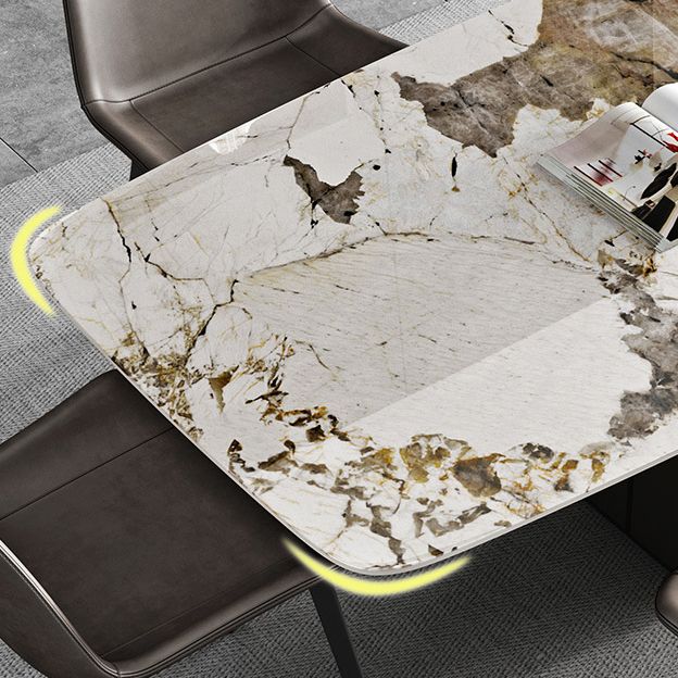 Glam Dinette Set for Dining Room 1/2/3/7 Pieces Glossy White Dining Table Set