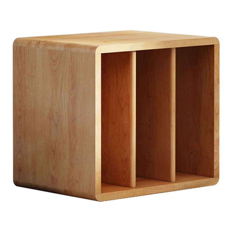 Open Back Cube Bookshelf Wood Contemporary Bookcase for Home