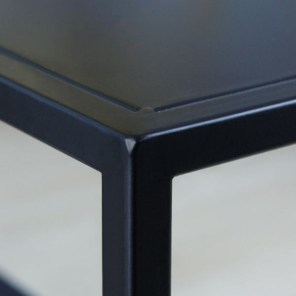 Iron Modern Accent Table 2-shelf Rectangle Console Table for Hall