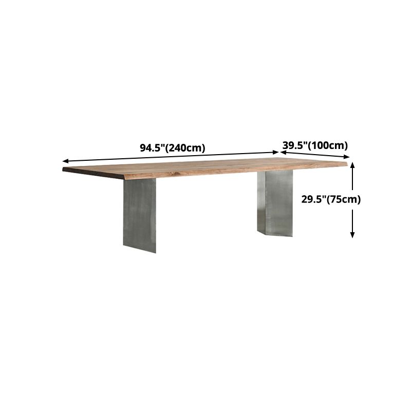 Mesa de comedor glamorosa de forma rectangular Mesa sólida para cocina