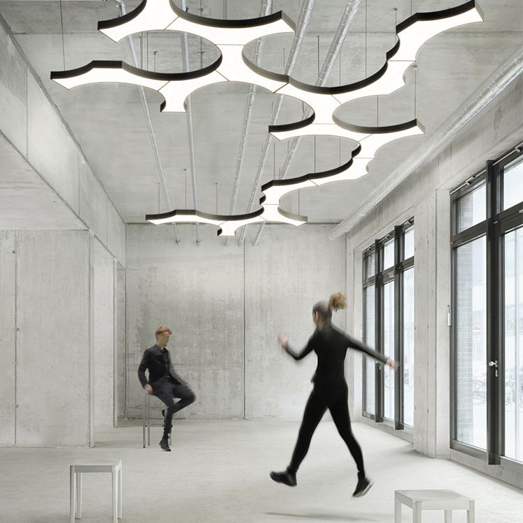 Hedendaagse metaal LED Hanglamp Lampbreuk 1 Lichte geometrische hangende plafondlicht voor kantoor