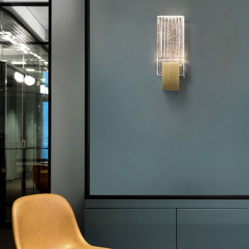 Postmodern Crystal Wall Sconce Golden Wall Mounted Lights Fixture for Bedroom