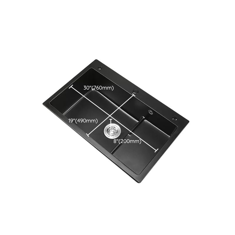 Modern Kitchen Sink White Pull-out Faucet Rectangular Anti-spill Kitchen Sink