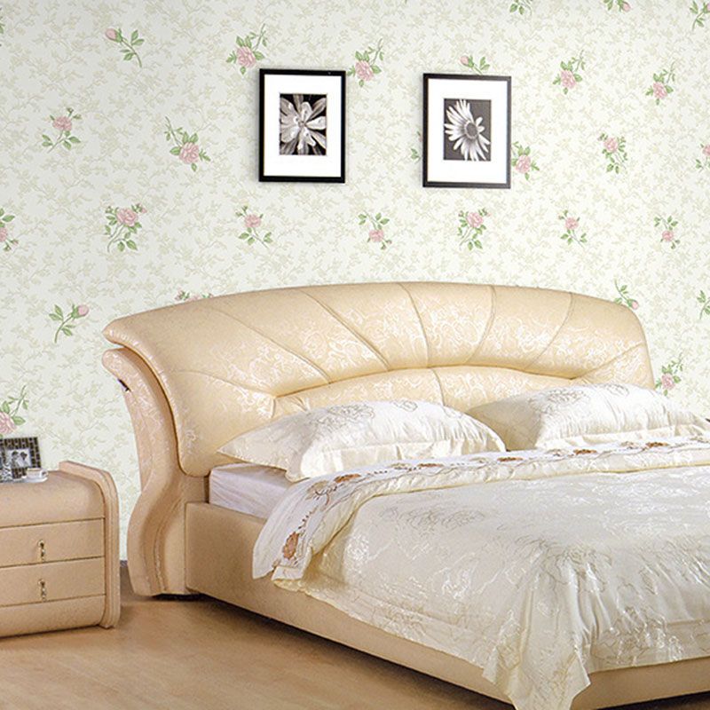 Non-Pasted Wallpaper 20.5 in x 31 ft Countryside 3D Dense Flower Pattern Wall Decor for Accent Wall
