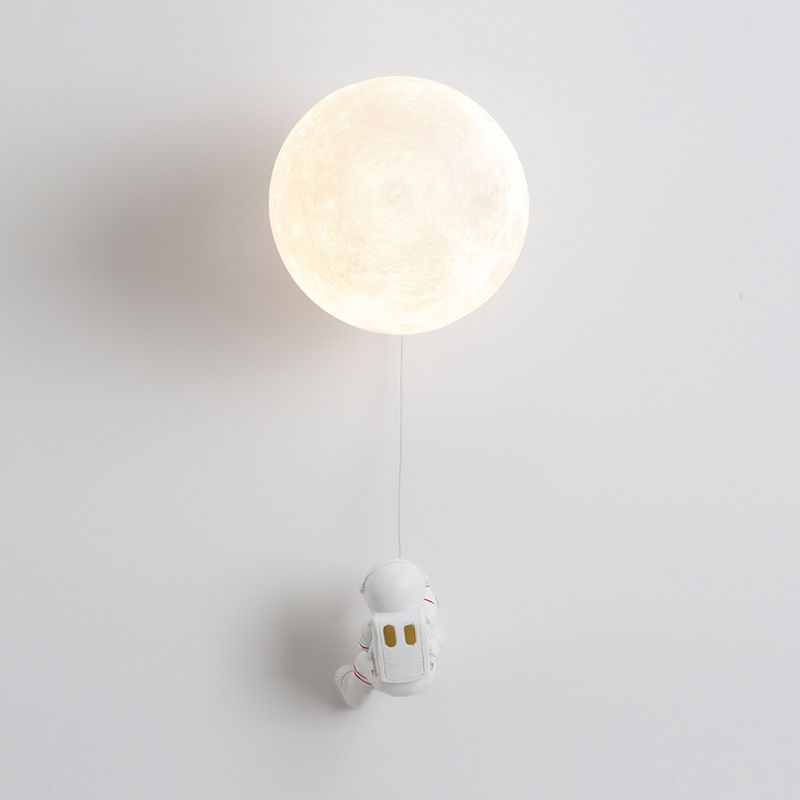 Cartoon Style Iron Wall Light Ball Shape Wall Lamp for Children's Room (Included Doll)