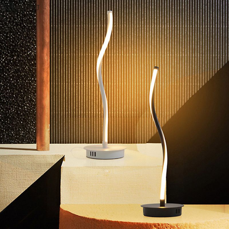 Twisted Table Lamp Simplicity Acrylic Living Room Decorative LED Nightstand Light