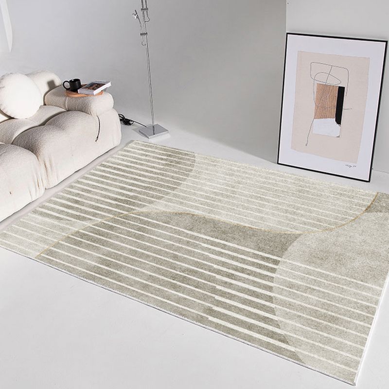 Oranje streep patroon tapijt modern polyester gebied tapijt anti-slip gemakkelijke tapijt tapijt voor woningdecoratie