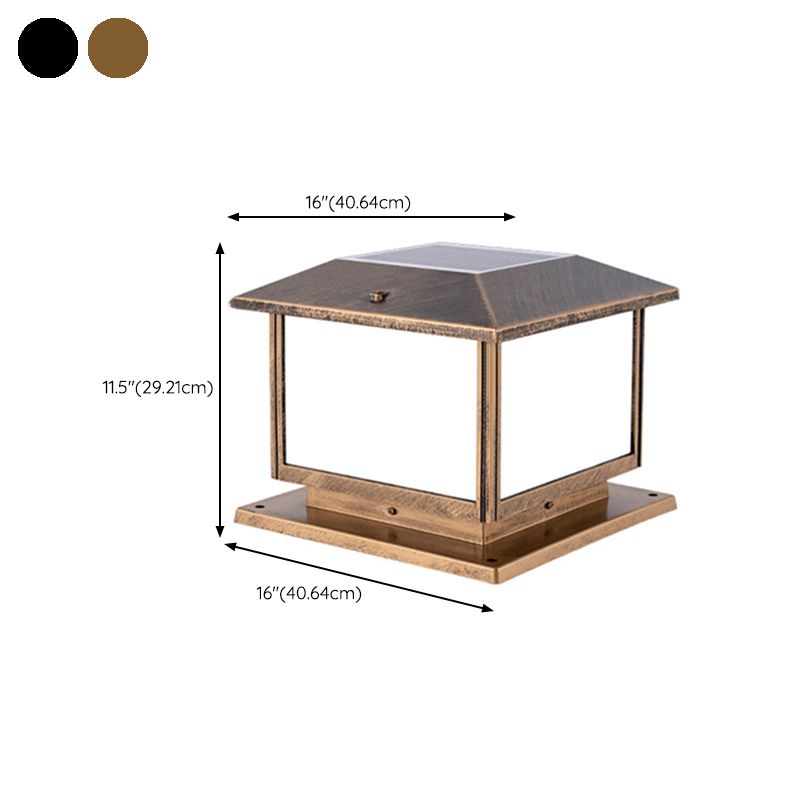 Contemporary Pillar Light Minimalist LED Solar Lighting Fixture for Garden