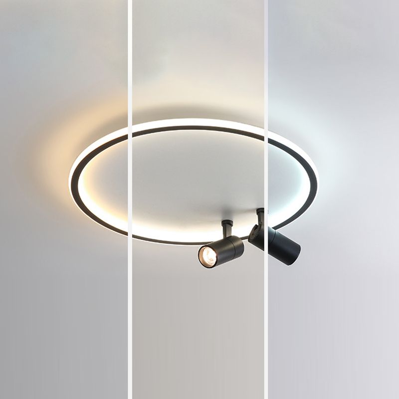 Eenvoud-Stijl Cirkel Flush Mount Verlichting Metaal LED Slaapkamer Plafond Licht Profiel