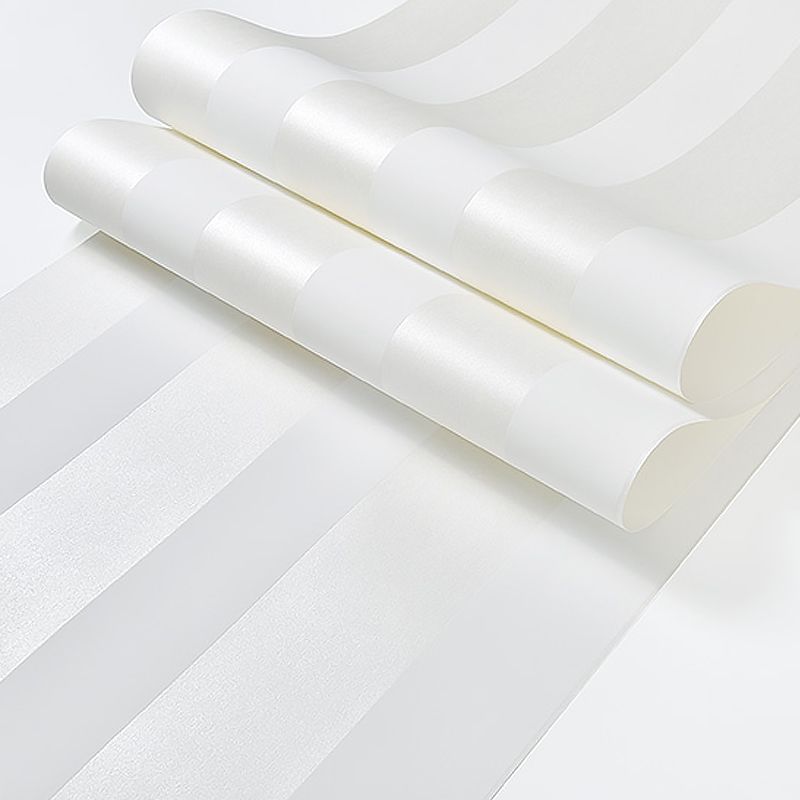 Stripes Wallpaper Roll Minimalistic Non-Woven Material Wall Decoration for Restaurant