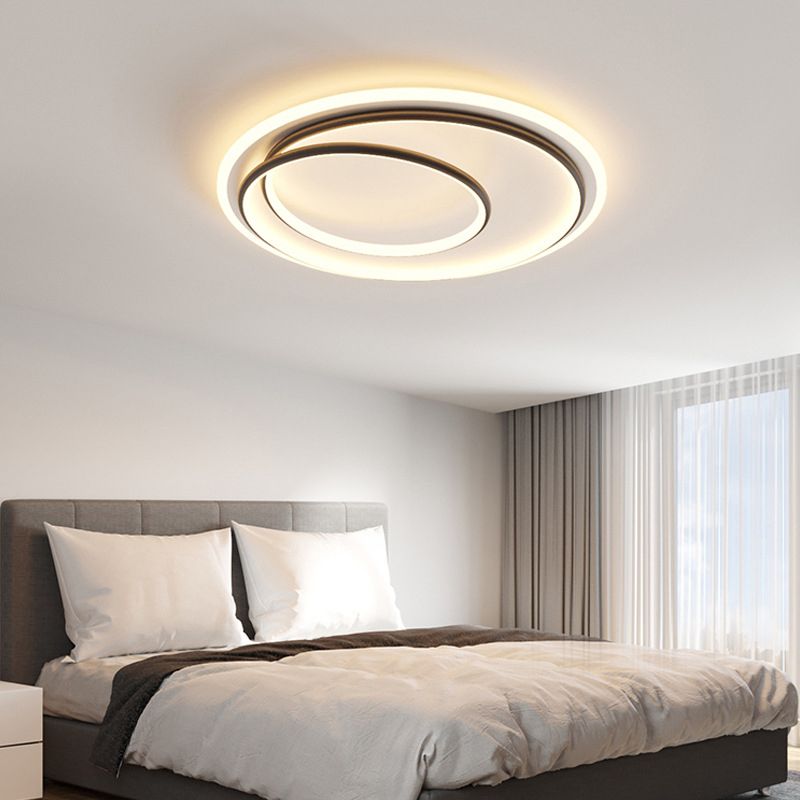 1-Light Ring Led Flush Ceiling Lights Modern Style Metal Led Flush Mount Ceiling Light Fixtures