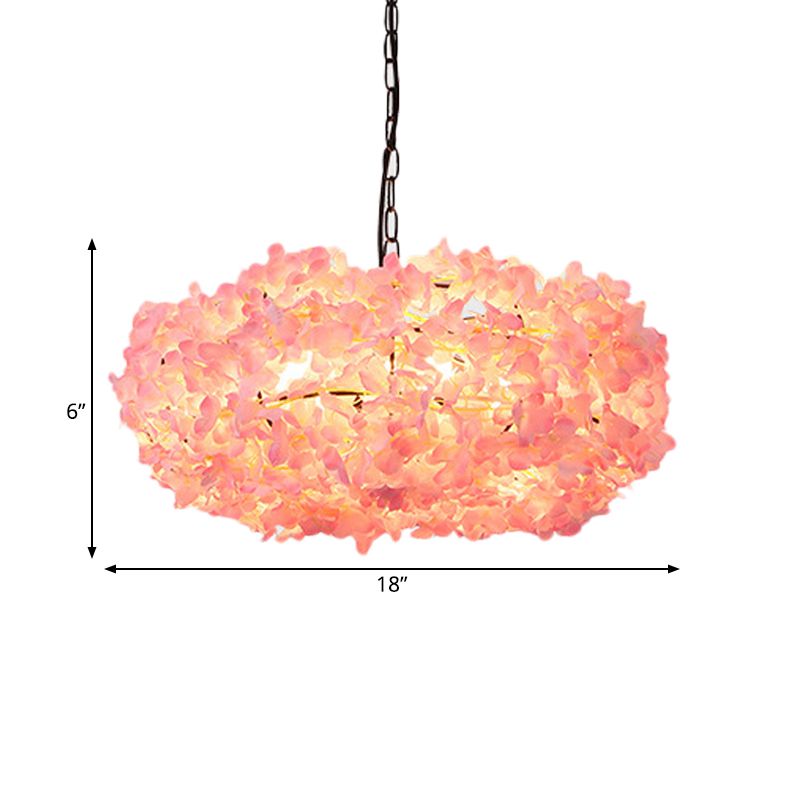 Accensione del fiore industriale 1 lampadina a ciondolo in metallo a led in nero per il ristorante