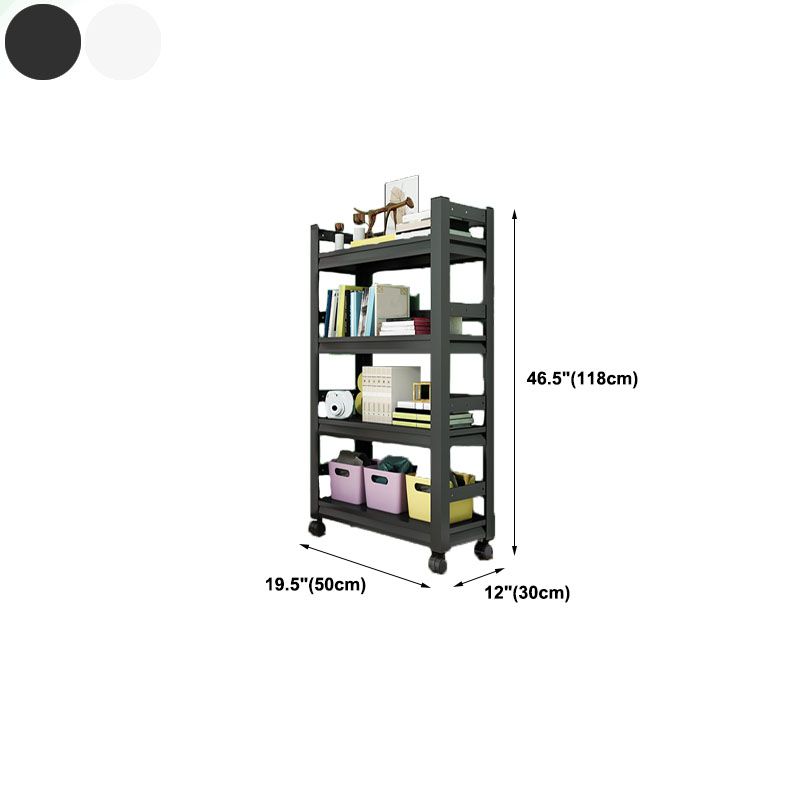 Open Bookshelf Modern Metal Home Study Living Room Removable Bookcase