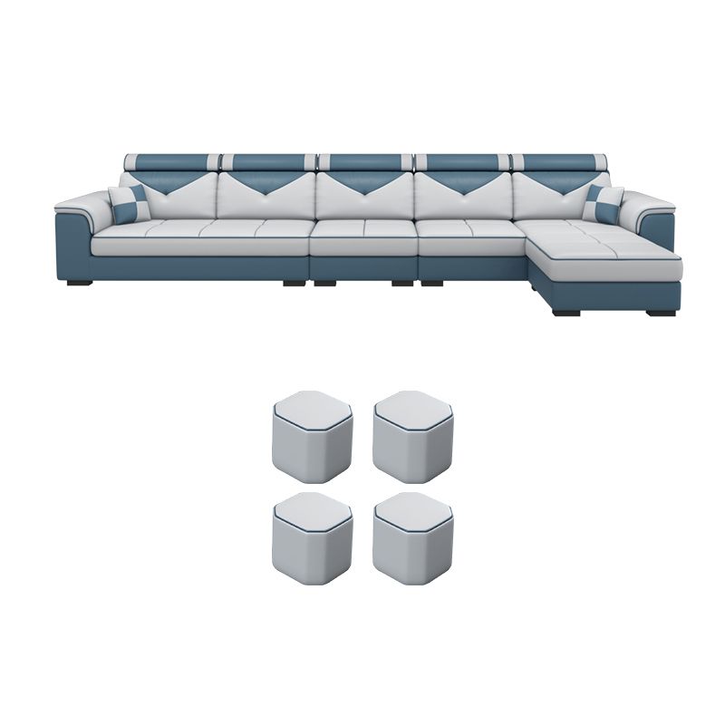 Contemporary Removable Cushions Sectionals 35.43"High Pillow Top Arm Sofa with Storage