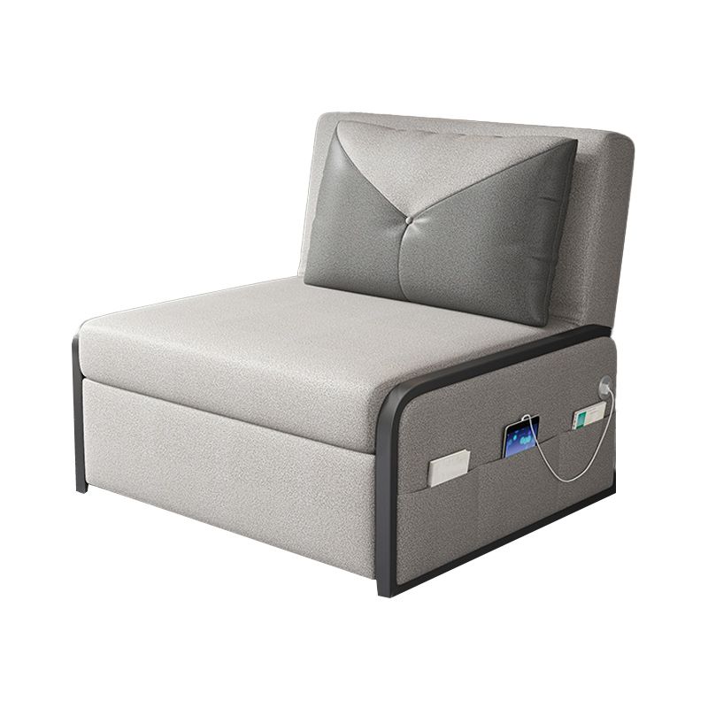 Faux Leather Stain Resistant Contemporary Armless Bed Sofa Couch