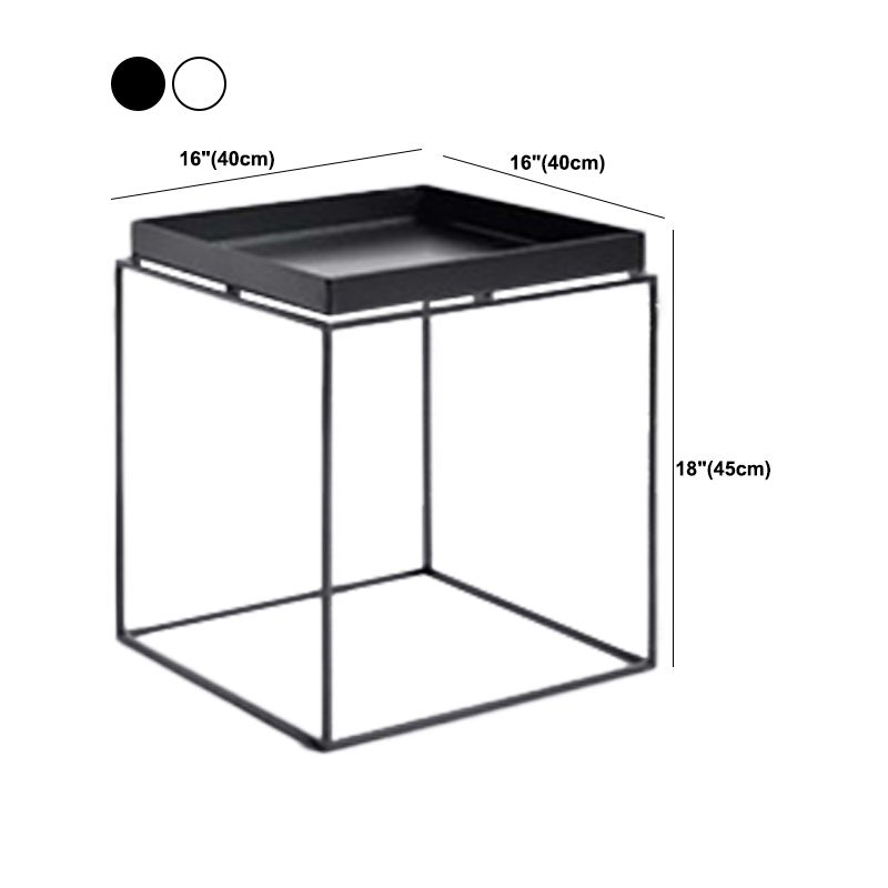 Square Iron Coffee Table Modernism Simple Frame Cocktail Table