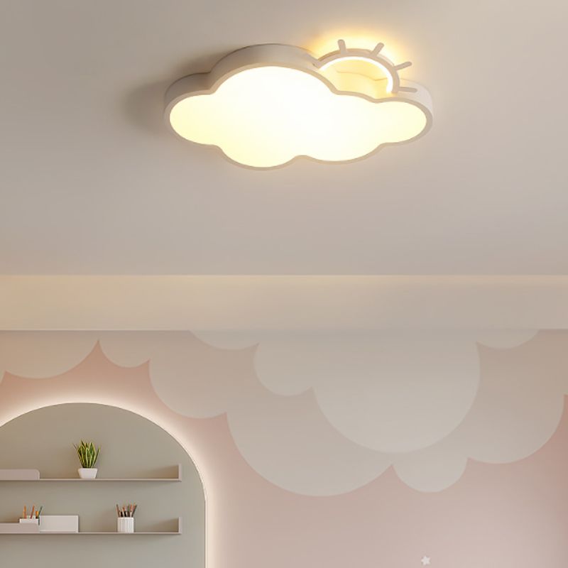 Modern LED Ceiling Light White Flush Mount Lighting for Bedroom Foyer
