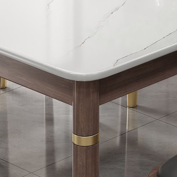 Medieval Modern Stone Dining Table 4 Rubber Legs Table for Dining Room