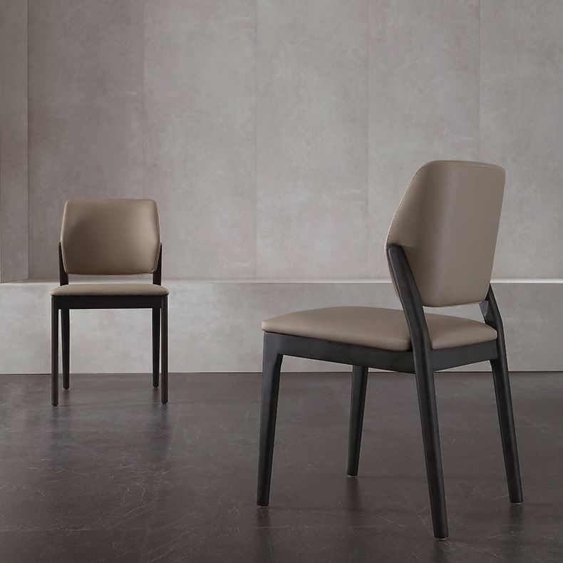 Contemporary Kitchen Dining Side Chair Open Back Dining Side Chair