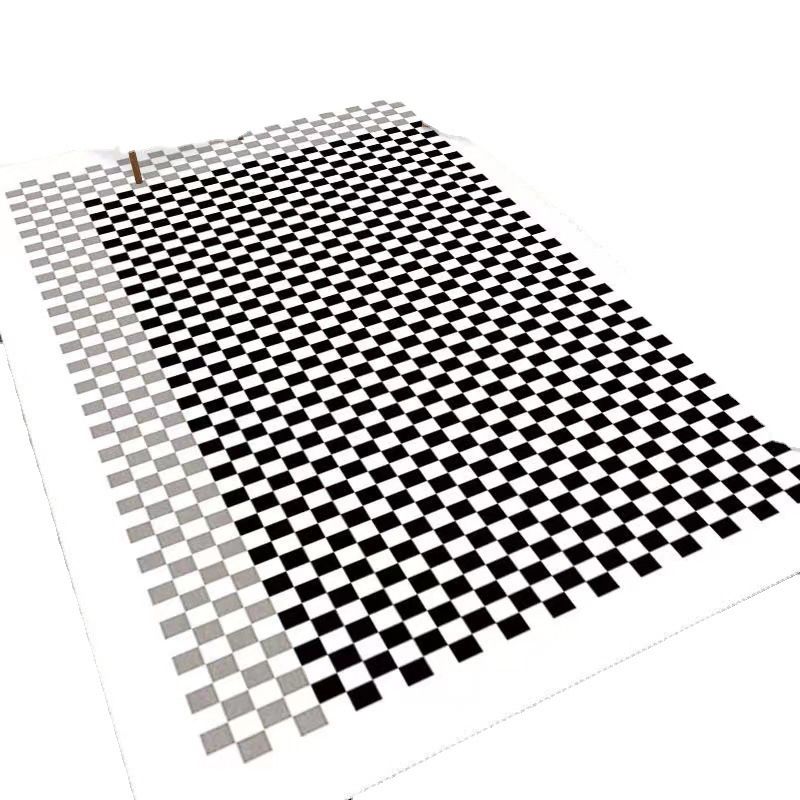 White Graphic Rug Polyester Modern Rug Stain Resistant Rug for Living Room