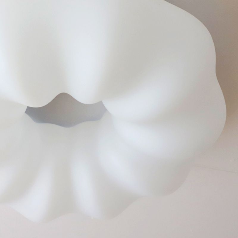 White Flush Ceiling Light Modern Flush Mount Ceiling Fixture for Bedroom
