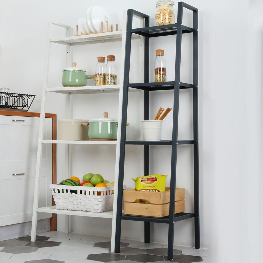 Scandinavian Open Ladder Bookshelf Metal Bookcase for Living Room