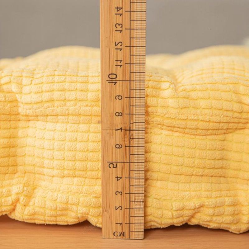 Modern Pouf Ottoman Velvet Tear Resistant Upholstered Tufted Solid Color Square Ottoman