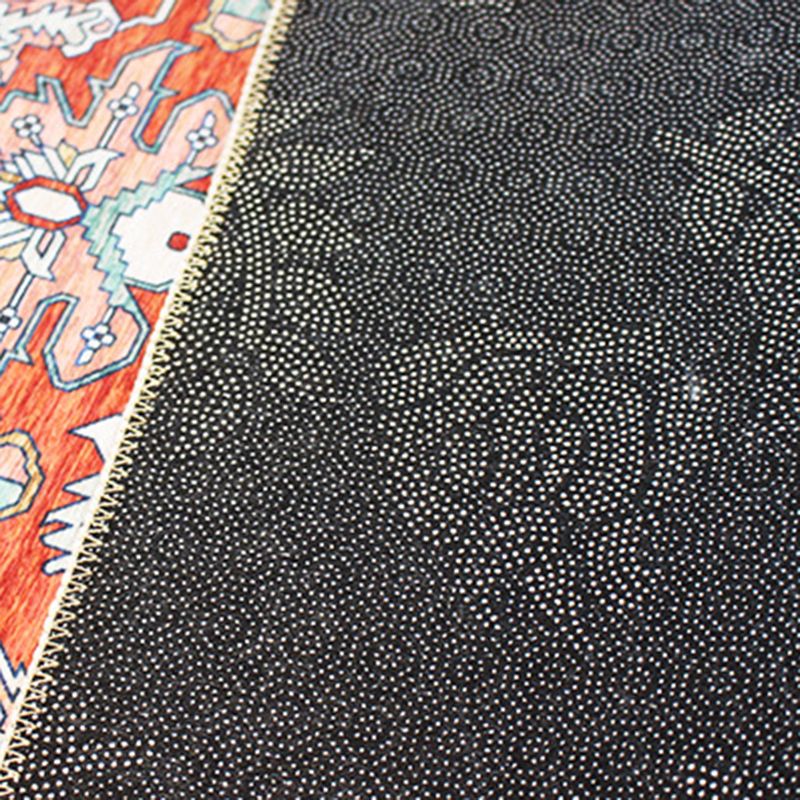 Brown Abstract Pattern Rug Polyester Modern Rug Washable Rug for Living Room