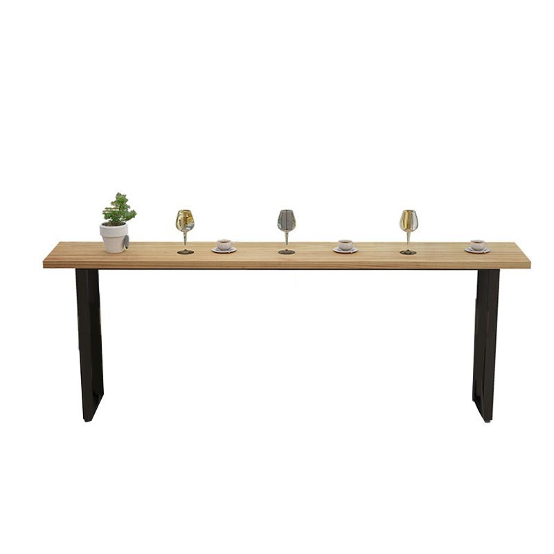 Modern Bar Height Table Solid Wood Top Bistro Pub Table for Living Room