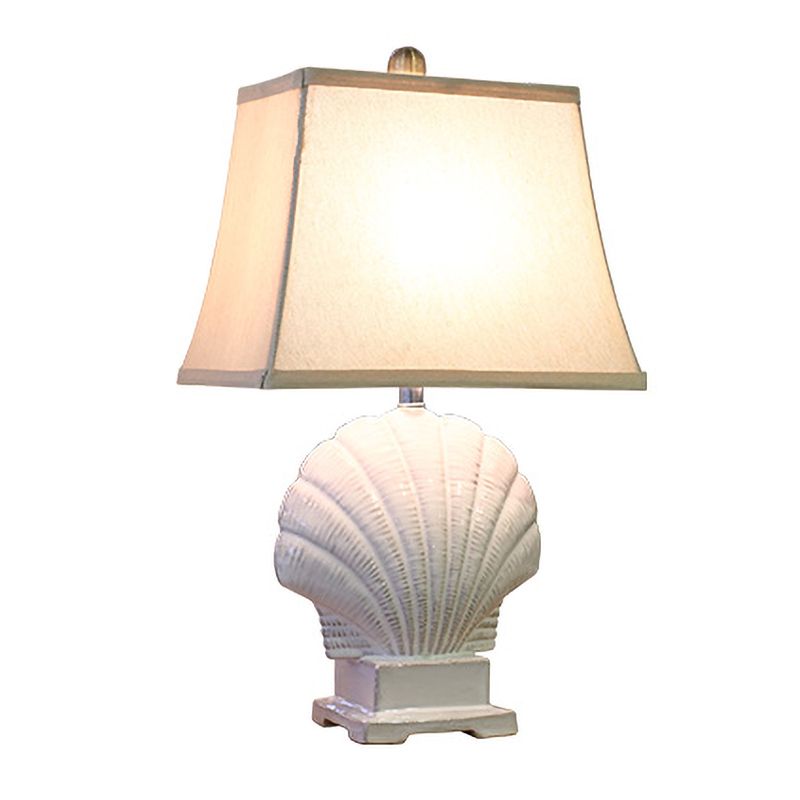 Shelme de nuit en céramique à la main Style country de country 1 bulbe de chambre lampe de table en vert / blanc avec une nuance de tissu de pagode