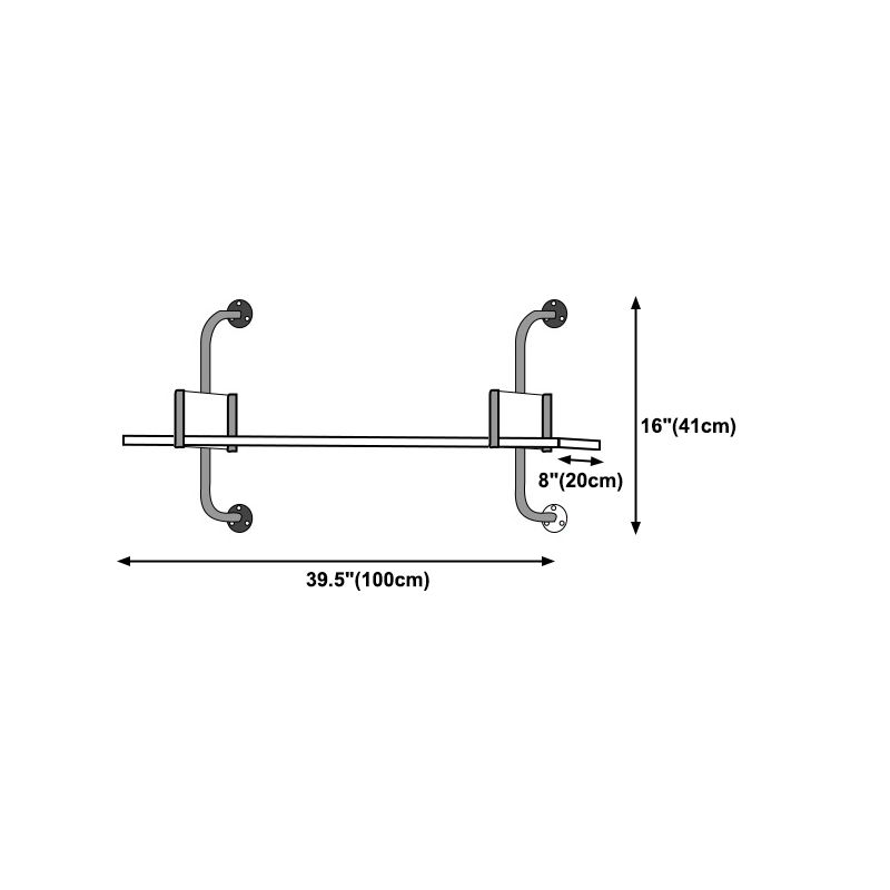 Modern Wooden Wall Mounted Bookshelf Floating Storage Bookcase
