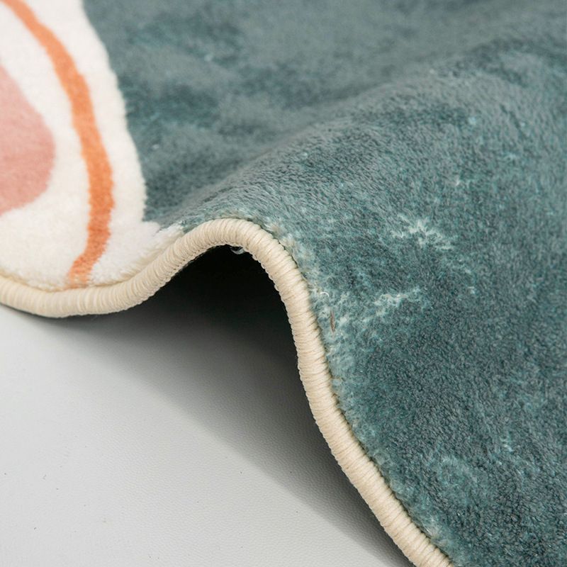 Naran Kids Rug Polyester Color Block Area Alfombra Alfombra de respaldo sin deslizamiento para salón para salón