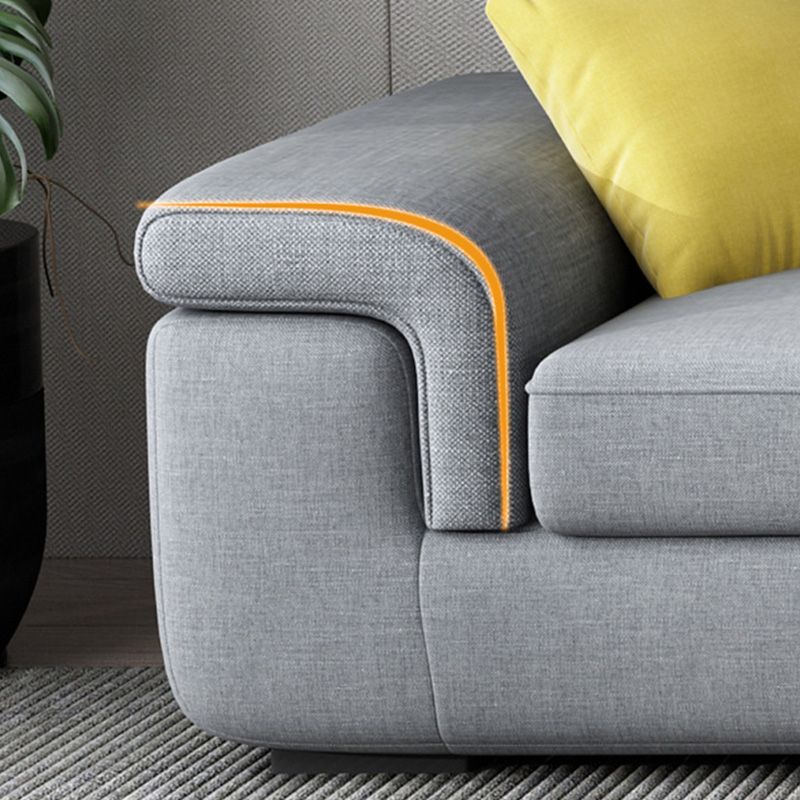 Contemporary 4-seater Fabric Sectional 125.98" W Pillow Top Arm