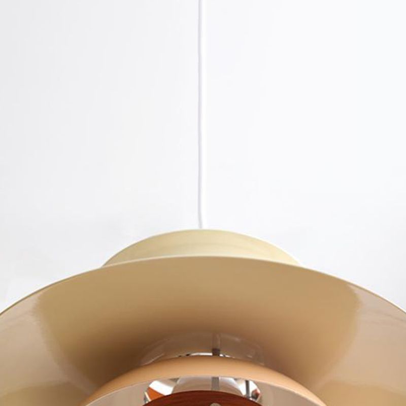 Stile moderno tonalità unica appesa chiare in metallo 1 lampada a sospensione leggera per soggiorno in casa