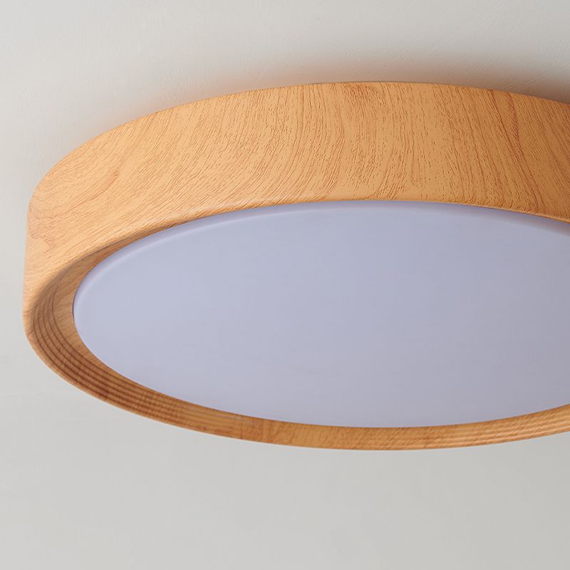 Luces de techo empotradas redondas Iluminación empotrada LED de madera para dormitorio