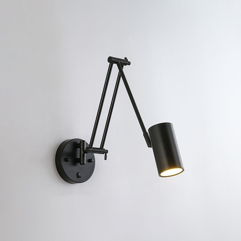 Modern Style Metal Wall Sconce 1 Light Wall Mount Light for Bedroom Bedside