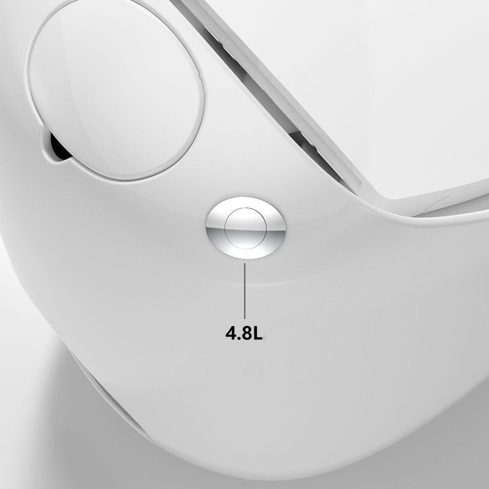 Modern Floor Mount Toilet Siphon Ceramic Flush Toilet with Seat for Bathroom