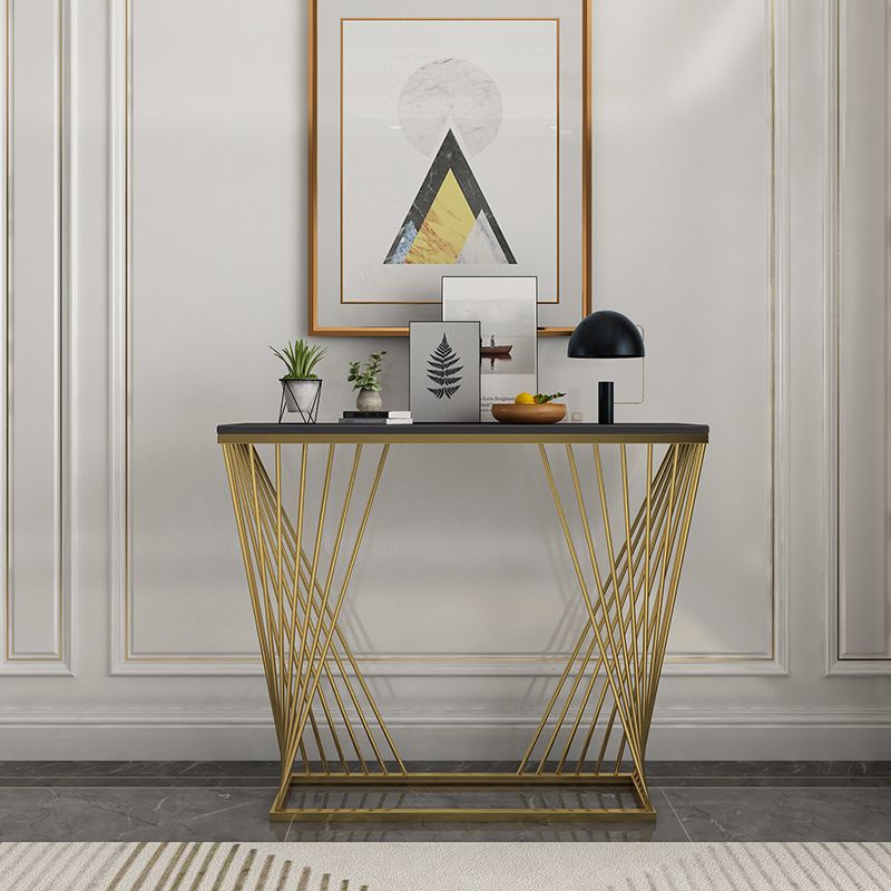 11.81" W Glam Console Accent Table Antique Finish Rectangle Console Sofa Table