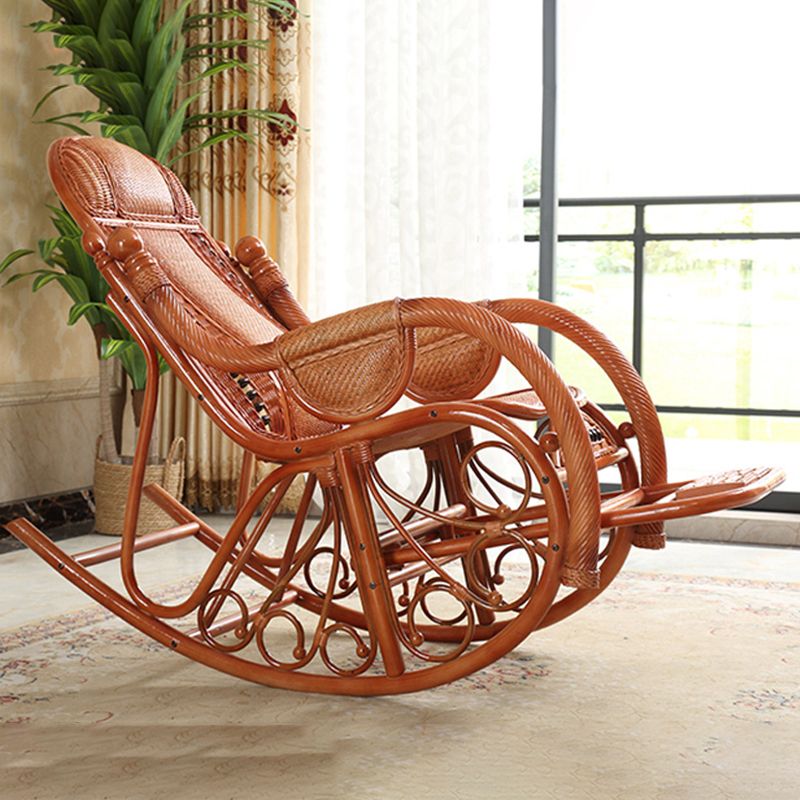 Mid Century Modern Recliner Chair Rattan/Wicker Recliner Chair for Living Room