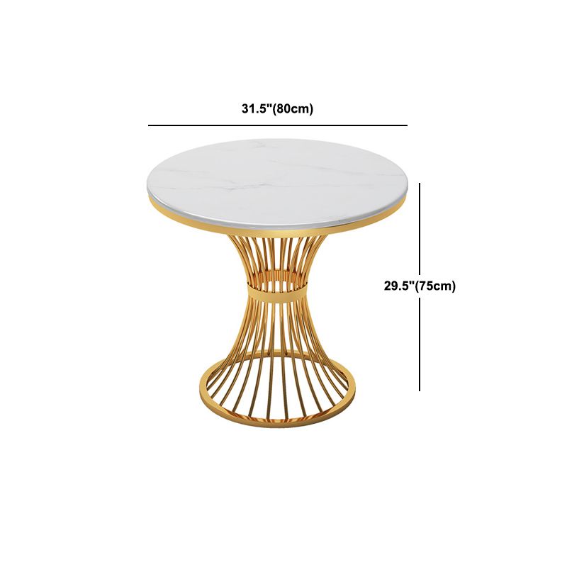 Glam White Sintered Stone Dining Table Set 1/2/3/4/5 Pieces Dining Set for Home Use