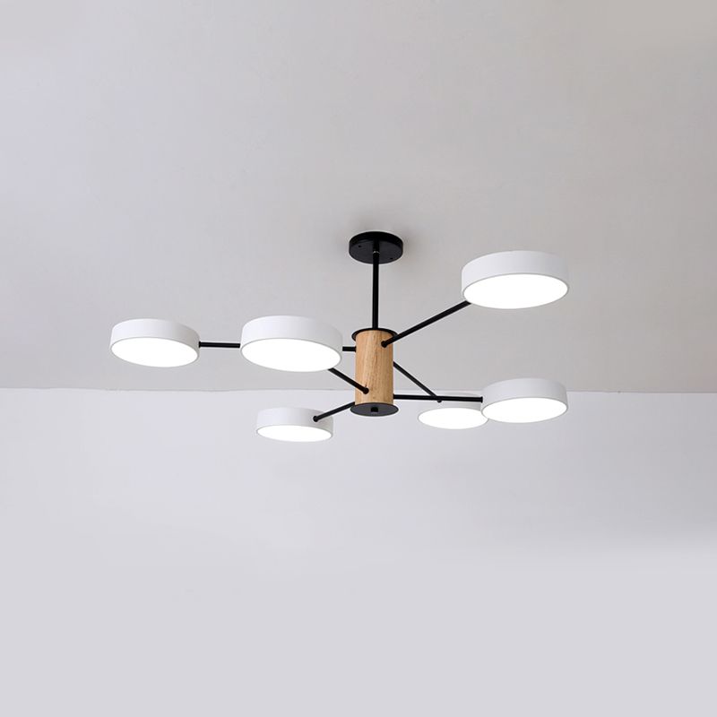 Nordic Style Chandelier Metal Multi Light Macaron Chandelier Pendant for Dining Room