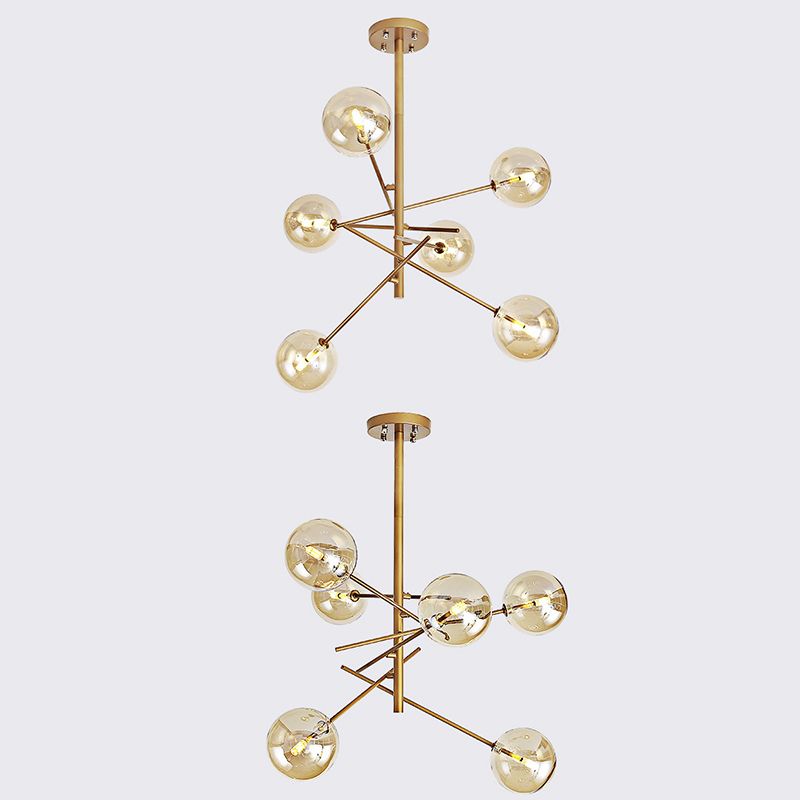 Lampada lampadario di vetro molecolare Minimalismo lampadario oro lampadario