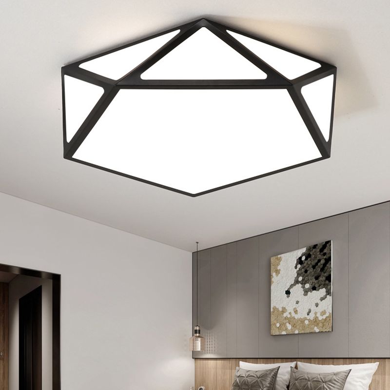 Macaroon Style Modern Lighting Fixture Geometric Acrylic Ceiling Lights LED Flush Mount Light for Hallway Bedroom