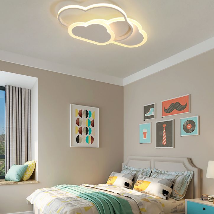 Cloud Flush Mount Light Fixtures 1 Light Acrylic Contemporary Ceiling Lights Flush Mount