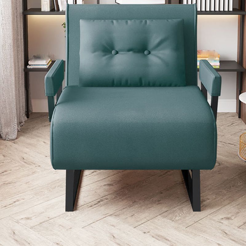 Faux Leather Chair Convertible Arms Included Chair for Living Room and Apartment