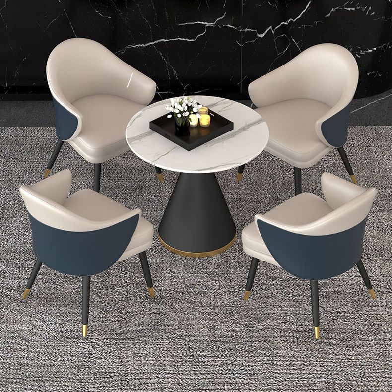 Contemporary Design 1/4/5 Pieces Dining Set Round Dining Room Table Set