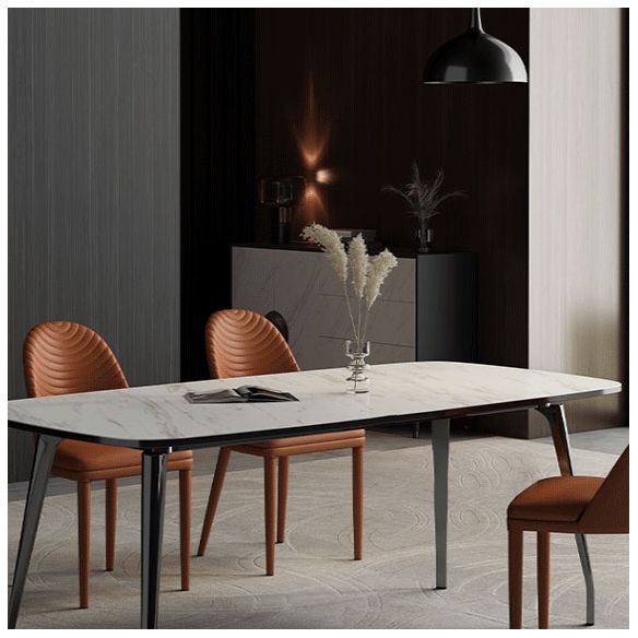 Silla sin brazos curvada de cuero moderna con acabado mate Parsons