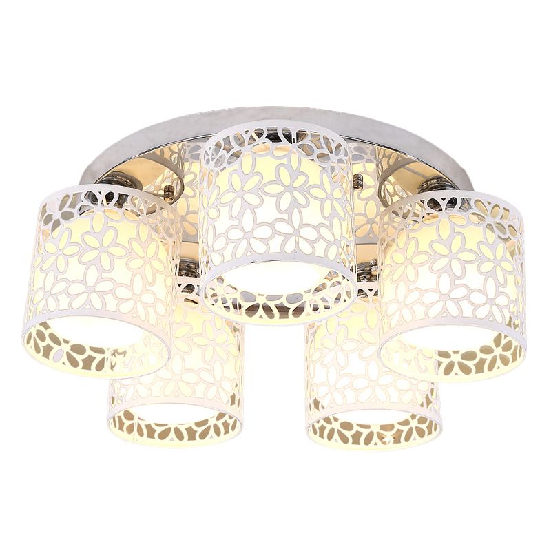 Modern Style Ball Shape Flush Mount 5-Lights Glass Ceiling Light for Bedroom