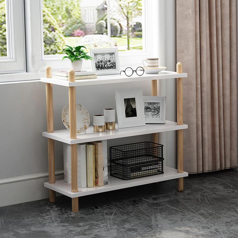 Modern Style Bookshelf Open Back Artificial Wood Bookcase for Office